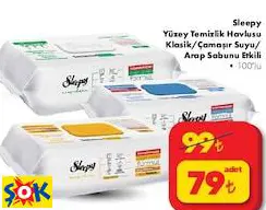 SLEEPY YÜZEY TEMİZLİK HAVLUSU KLASİK/ÇAMAŞIR SUYU/ ARAP SABUNU ETKİLİ • 100’LÜ